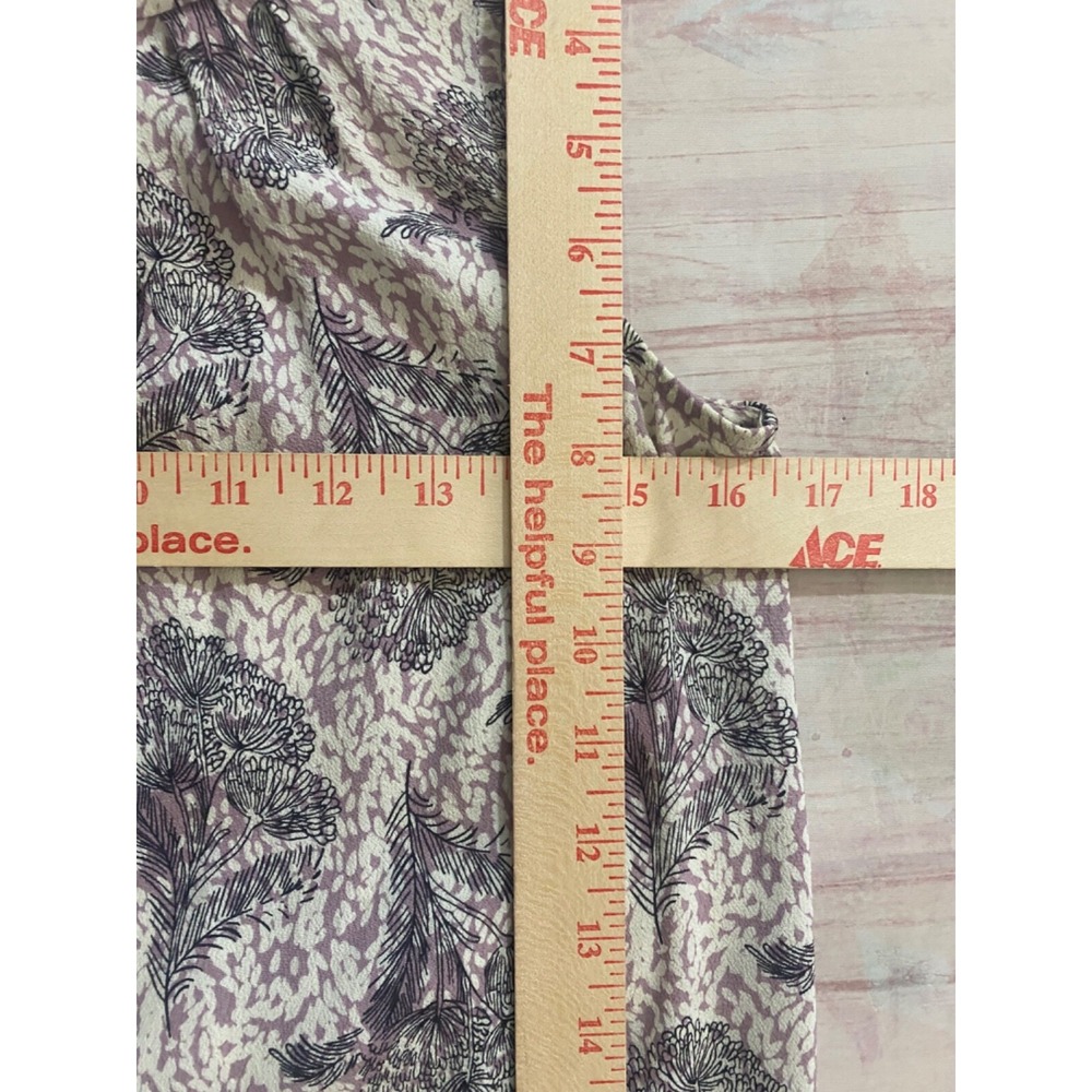 BODEN Crepe Tank Top size US 4 UK 8 Purple Floral Pleat Keyhole Tied - Picture 15 of 16